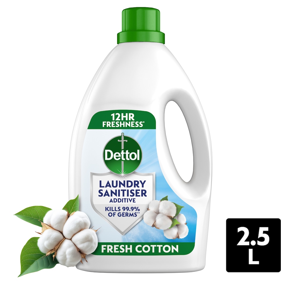 Dettol Fresh Cotton Laundry Sanitiser 2.5L, original product photograph