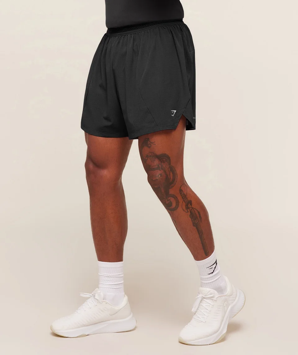 Gymshark Running 5" Shorts · Black original product photograph