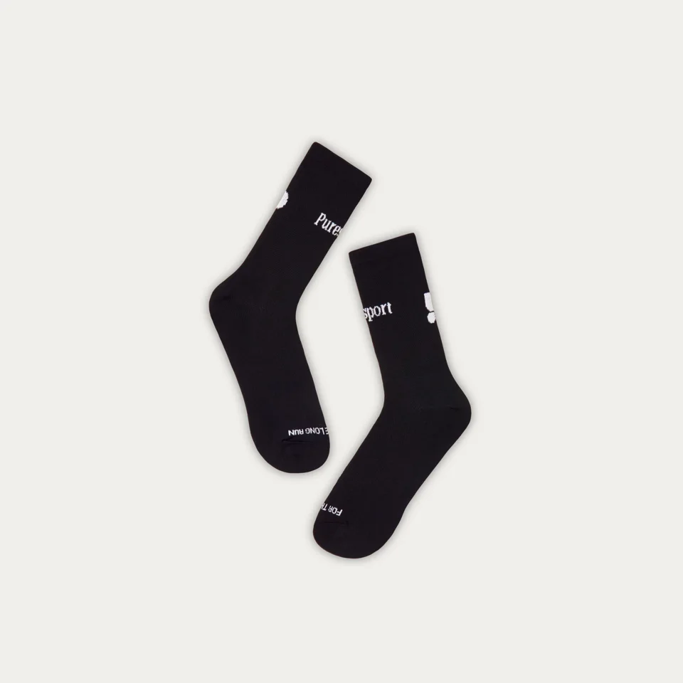 Puresport Performance Running Socks — Black — source product photograph